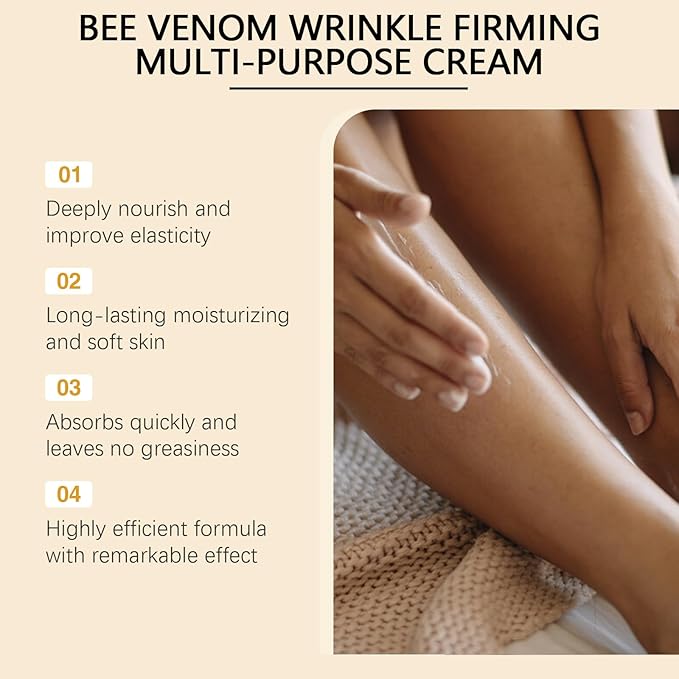 Bee Venom Wrinkle Firming Cream Multi – Anti-Aging, Moisturizing & Lifting Skin Treatment Purpose Cream for Wrinkle Removal & Firmness