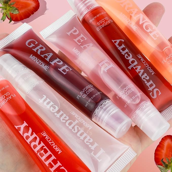 6Pcs Lip Glow Oil Wet, Hydrating Candy Lip Glow