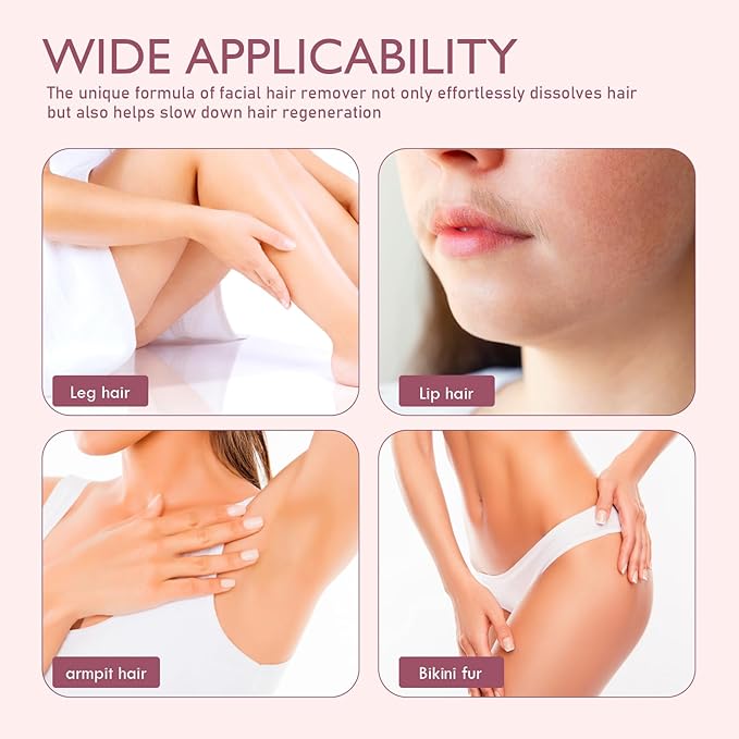 New No Shave Hair Removal Cream,Fast and Gentle, Suitable for Sensitive Skin, Fast and Gentle, Moisturizes and Nurtures Skin, Leaving it Soft and Protected after Hair Removal