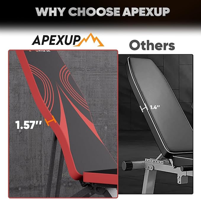APEXUP Adjustable Weight Bench