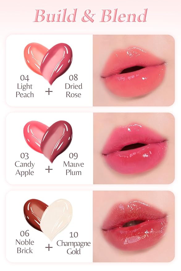 self beauty Veganize Collagen Lip Glass Balm | Hydrating Lip Balm in 9 Vibrant Colors | Moisturizing Lip Care Infused with Collagen Jelly Magic | No Animal Trial Lip Balm 0.06 oz (#9 Mauve Plum)