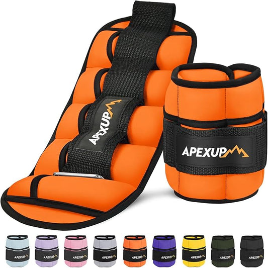 APEXUP 7 lbs/Pair Adjustable Ankle Weights for Women