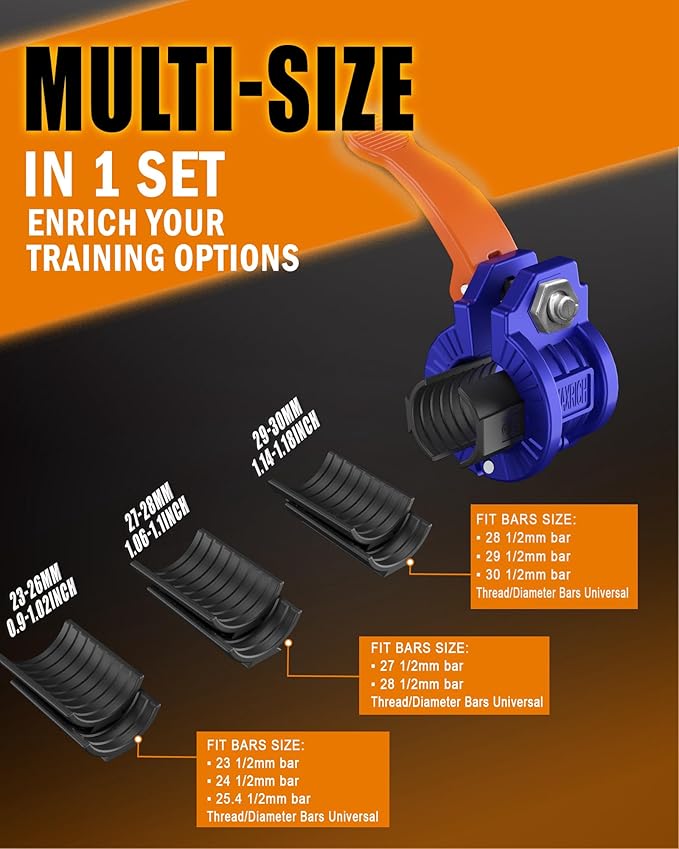 Barbell Clamps 1 Inch or 2inch - 2 0.98-1.18inch)