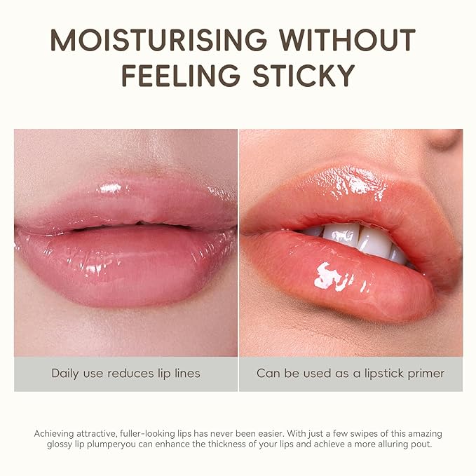 KISSIO PLUMP Lip Plumper,0.3 fl oz (9 ml),Maximum Plump with Ginger and Peptides,Extreme Lip Plumper,Hydrating and Plumping,Lips Lines Care,Lips Gloss,Beginner | Large capacity, Powerful Formula