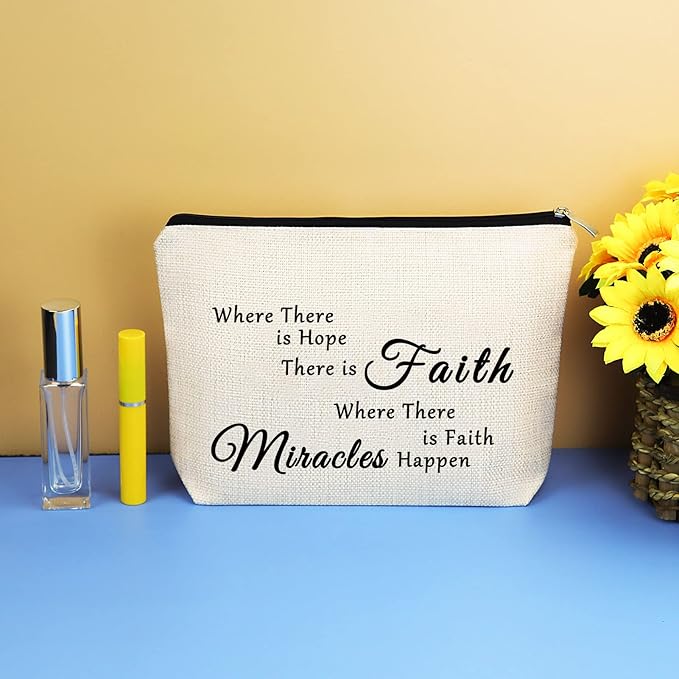 IVF Transfer Day IVF Support Gift Makeup Bags for Women IUI Fertility Infertility Mom Fertility Wish Gift Cosmetic Bag Baptism Encouragement Gifts TTC Gifts Travel Cosmetic Pouch