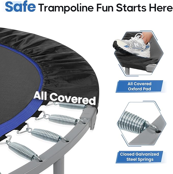 BCAN 40/48" Foldable Mini Trampoline Max Load 330lbs/440lbs