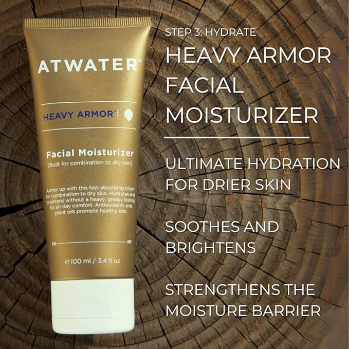 ATWATER Arctic Horizon Gift Set – Men’s 3-Piece Skincare Kit with Face Scrub, Eye Cream & Moisturizer, Clean Skincare Set for Daily Hydration