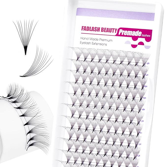 Premade Fans Eyelash Extensions 0.07D Curl Individual Lashes 8D Premade Easy Fan Lashes Soft Lash Extensions 10mm for Professional Salon Use(0.07D-10mm)