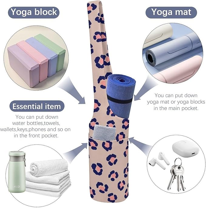 Stylish Yoga Mat Bag for Women Exercise Mat Holder with Shoulder Strap Yoga Mats Totes Sports Storage Bag