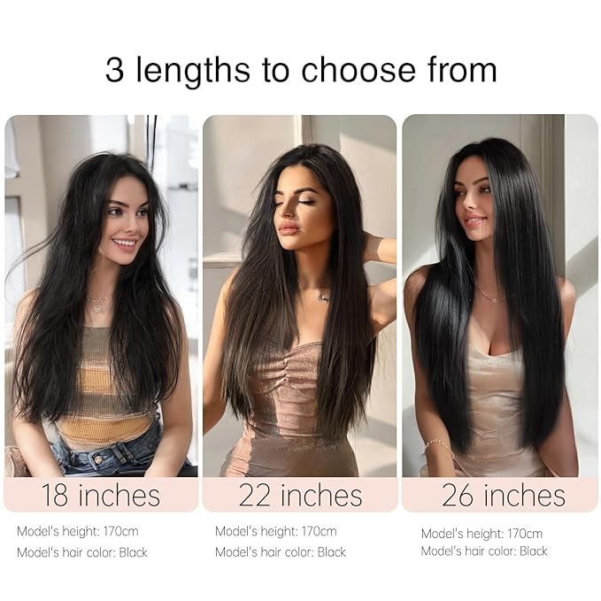Hair Extension Clips Straight Invisible 26 Inch Long Thick Synthetic Clip in Extensions 5PCS Soft and Beautiful Copper Red Hairpieces Heat Resistant for Women Weddings Party Daily Use 8.1 Oz