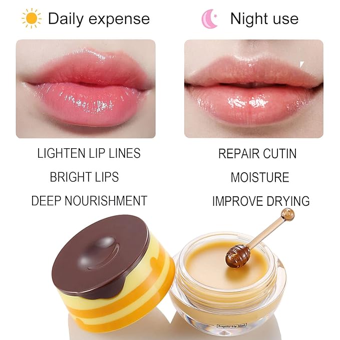 Bee Lip Balm Honey Pot, Strawberry