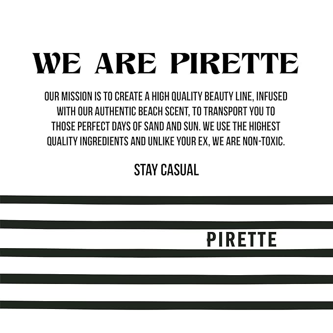 PIRETTE Fragrance Oil Roll On, Beach-Inspired, Long Lasting Perfume Oil with Notes of Fresh Green Coconut, Surf Wax & Sunscreen, Daily Rollerball Perfume for Women, 0.5 fl oz