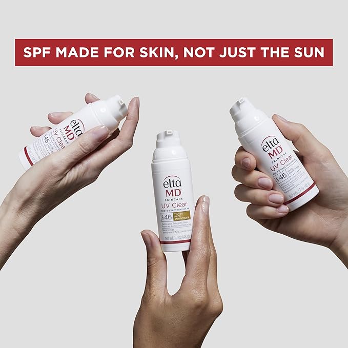 EltaMD UV Sheer Face and Body Sunscreen SPF 50+, Oil Free, No White Cast Sunscreen for Face and Body, Zinc Oxide Formula, 3.0 oz Tube