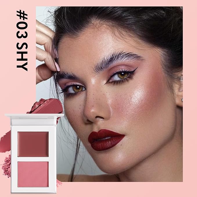 Blushed Duo Blush, Richly Pigmented Two Tone Mineral (SHY 03#)