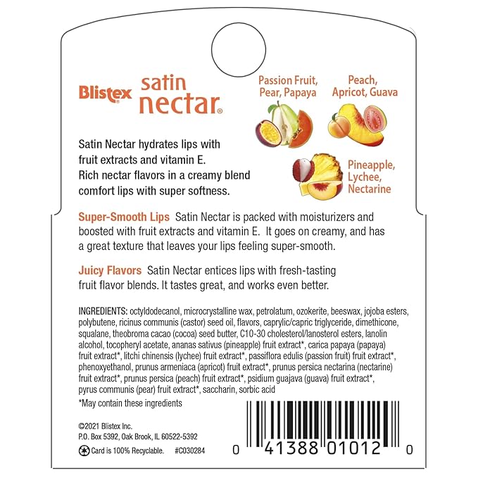 Blistex Satin Nectar Lip Moisturizer Variety Value