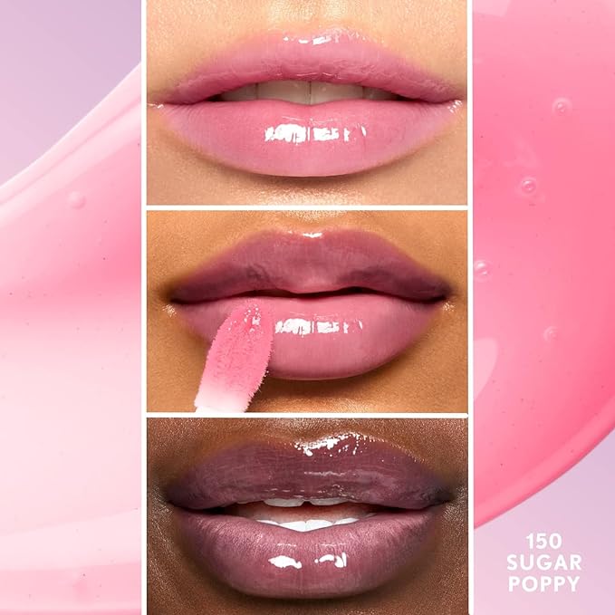 COVERGIRL Clean Fresh Yummy Lip Gloss, Sheer, Natural Scents, Vegan Formula - Sugar Poppy