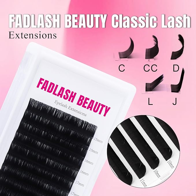 Lash Extension 0.2 D Curl 15-20mm Individual Lashes Mixed Tray Classic Lash Extensions Premium Silk Matte Dark Eyelash Extensions Professional Supplies(0.2-D,15-20mm)
