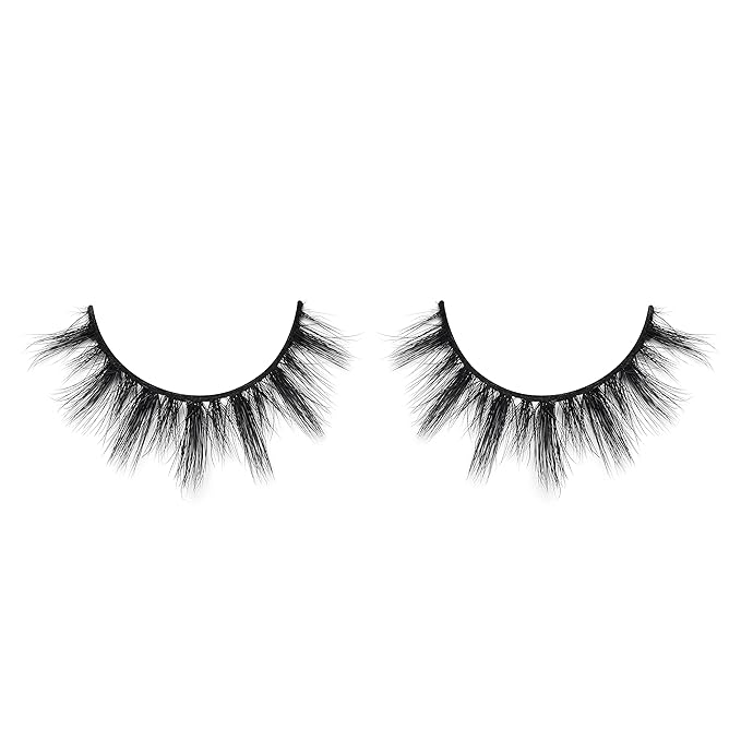 Lilly Lashes Everyday Miami Natural Lashes, Faux Mink Natural Eyelashes, False Eyelashes Everyday Use, Individual Lashes Reusable up to 20x, No Lash Glue Included (13mm)