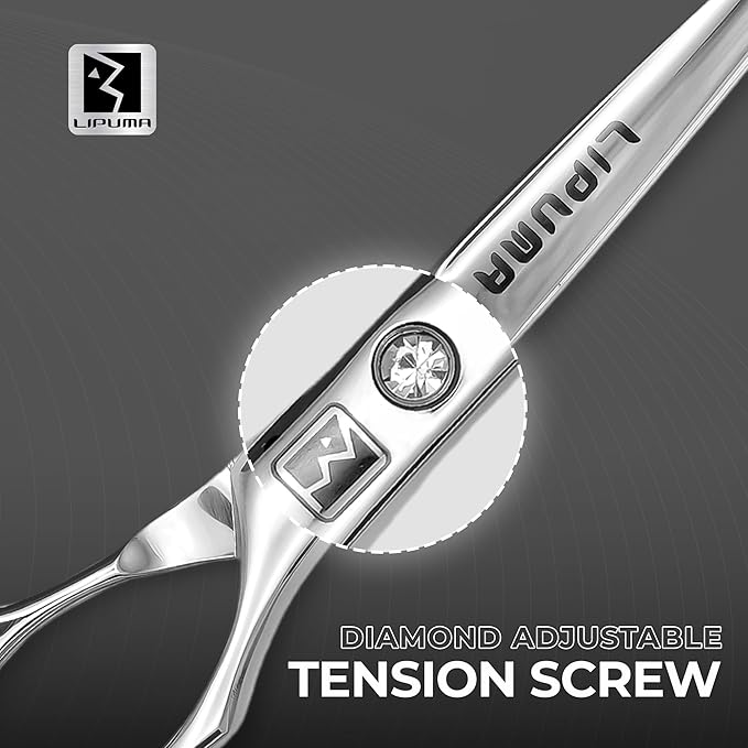 Hair Cutting Scissors - 6.5” Japanese Stainless Steel Professional Hair Scissors, Razor Edge Barber Scissors with Leather Bag, Comb and Cloth - Hair Shears for Men, Woman & Kids