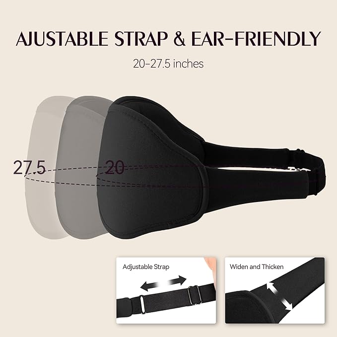 Sleep Masks for Women Men - Blackout Eye Cover for Lash Extension, 3D Contoured Sleep Mask for Side Sleeper, Soft Memory Foam, Sleep Masks for Travel, Airplane, Night(Cloud Black, Cloud Green)