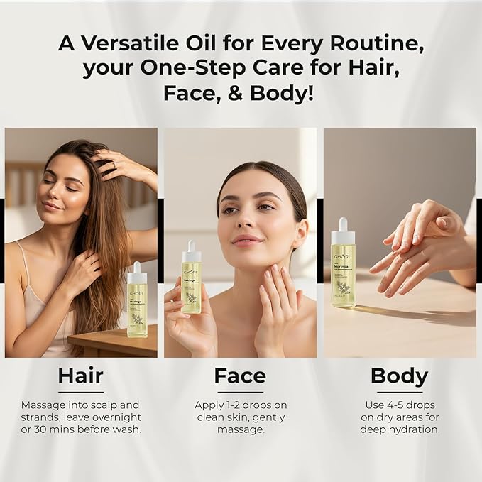 Moringa Cold Pressed Miracle Oil | Hair Growth | Frizz Control | Clear Skin | Rich in Antioxidants & Vitamins | 2 fl oz / 59ml