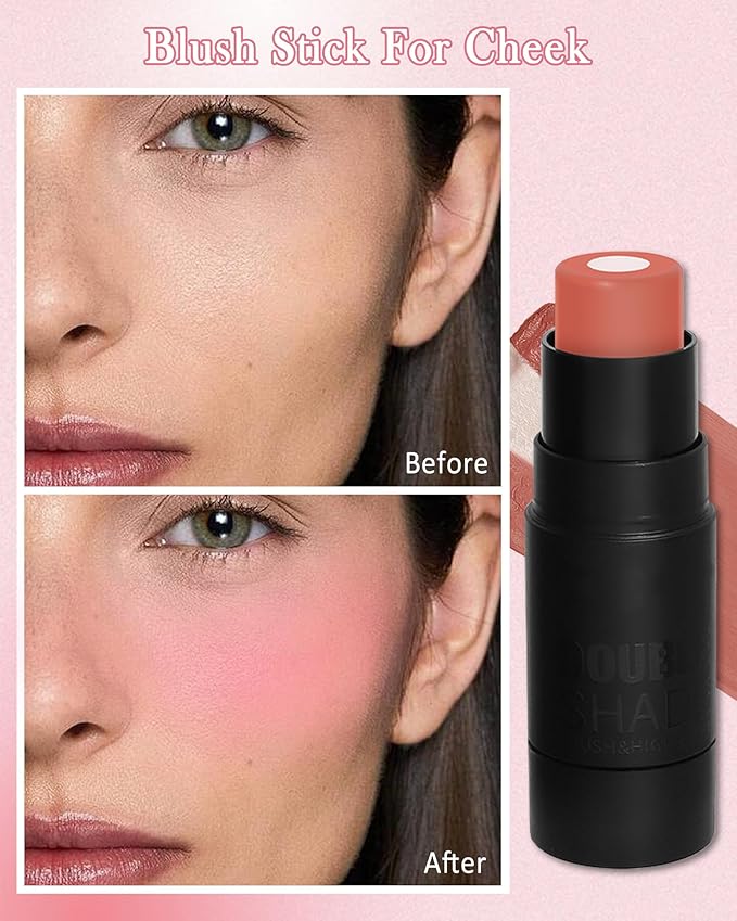Cream Blush Stick Makeup for Cheeks, Natural Matte for Women-01