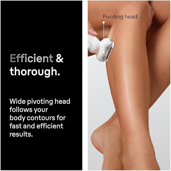 Braun Epilator Silk-épil 9, Hair Removal Device, Women Shaver & Trimmer, Pivoting Head, Wet and Dry Epilator, Includes Shaver Head and Trimmer Comb, SES9-030