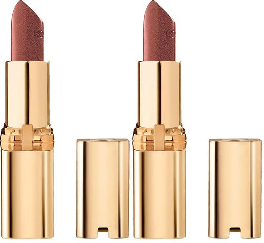 L'Oreal Paris Colour Riche Original Creamy, Hydrating Satin Lipstick with Argan Oil and Vitamin E, Bronzine, 1 Count (Pack of 2)