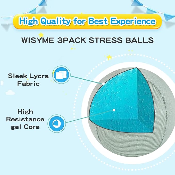 3Pack Stress Balls for Adults & 1Pack Twist