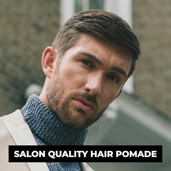 The London Grooming Company Water-Based Hair Pomade For Men | Strong All-Day Hold | High Shine Finish | Easy to Wash Out | 3.4 Fl Oz (100ml)