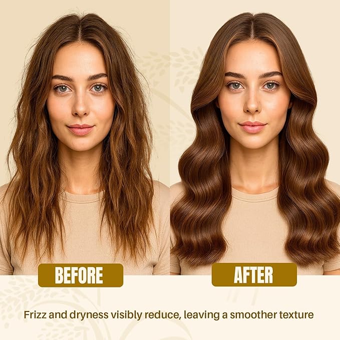 MYSTÉRE BEAUTÉ Rice Water Shampoo and Conditioner Set - Ultra-Nourishing Hair Care Set, Promotes Growth, Revitalizes Shine, and Shields from Damage - Infused with Essential Oils - 16 fl oz Each