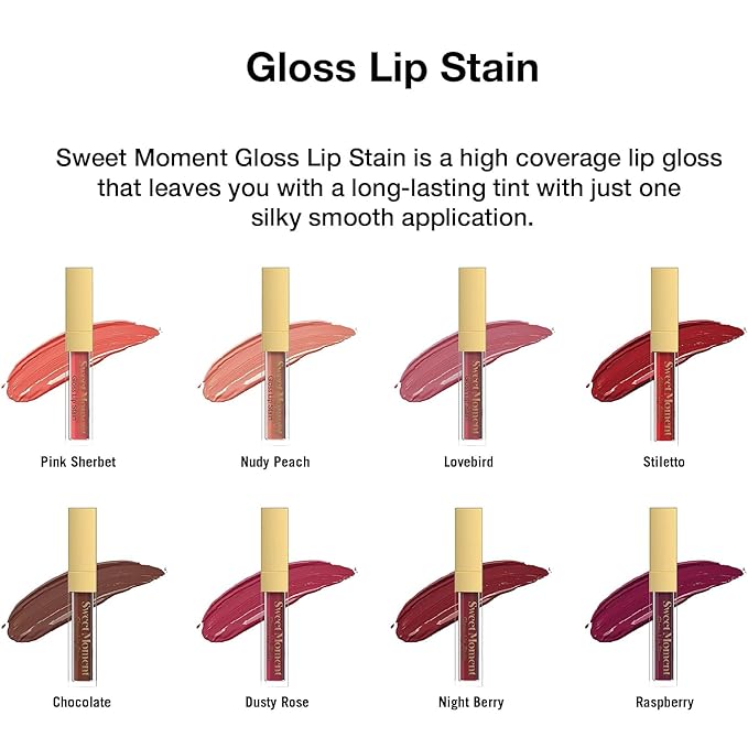 Sistar Sweet Moments Gloss Lip Stain Long-Lasting Glossy Gloss