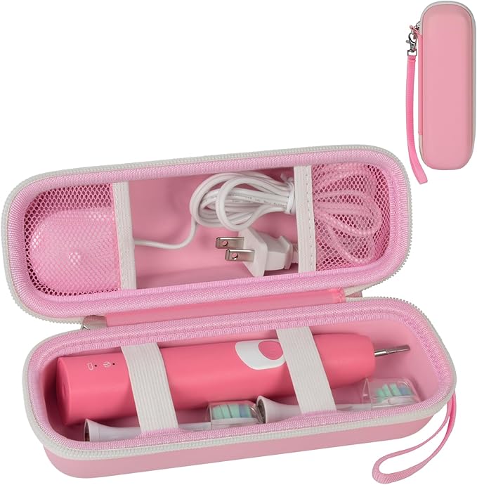 GWCASE Toothbrush Travel Case Compatible with Oral-B Pro 1000 2000 3000 3500 5000 7500/ for Philips Sonicare ProtectiveClean 4100 6100 5100 6500 7500 Rechargeable Electric Toothbrush (Box Only) -Pink