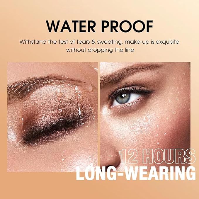Medium Warm Brown Matte Eyeshadow Stick Makeup, Cream Eye Shadow Pencil, High Pigmented Crease proof Glitter Eye Shadow Brightener Stick, Waterproof Long Lasting Eye Highlighter Eyeline
