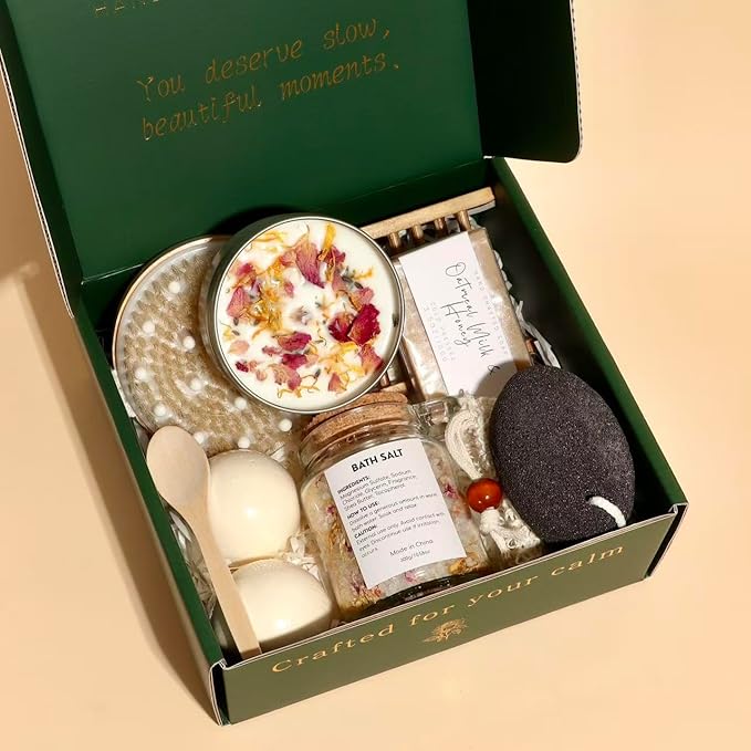 Luxury Large Spa Bath Gift Set for Women – 10-Piece Self-Care & Home Spa Essentials, Relaxation Gift Box | Perfect for Gifting or Personal Pampering, Thoughtfully Curated & Carefully Designed