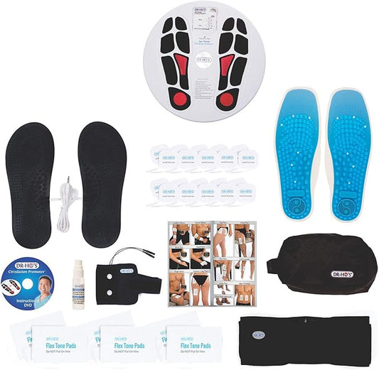 Dr Ho's Circulation Promoter Ultimate Package - TENS Machine, EMS, Proprietary AMP, TENS Unit Muscle Stimulator for Leg Pain & Foot Pain