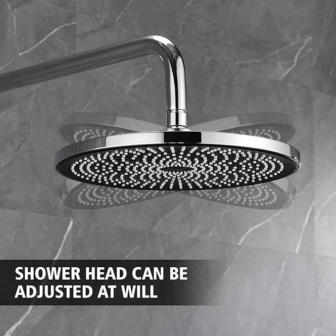sumerain Shower System Concealed Shower Faucet Set, Rainfall Shower Faucet Complete with Handheld,Rough-in Valve and Trim Kit, Chrome
