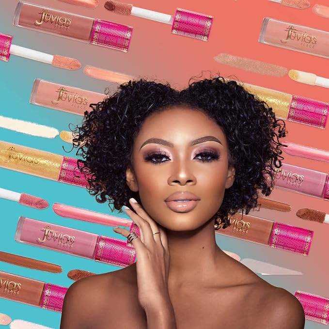 Juvia's Place Lip Gloss Reflect Caramel Rose, Warm Toned Soft Brown, Smooth and Creamy Long Lasting Non-Sticky Luscious High Shine Glow, 16 oz,