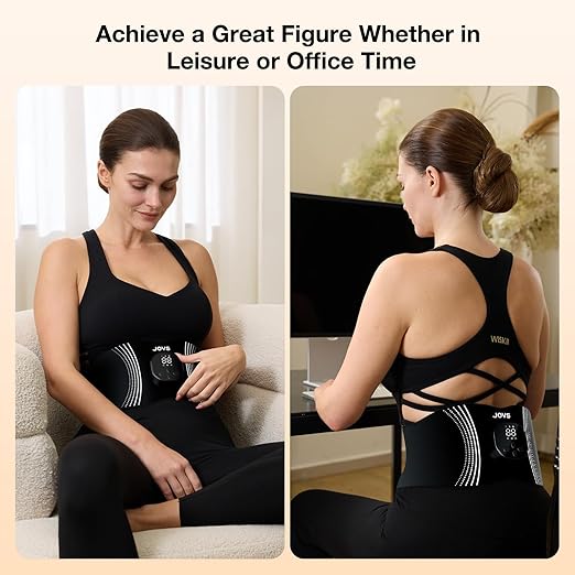 JOVS Red Light Therapy Belt for Back & Abdomen, 660/850/1064nm Red Light Therapy for Body, Portable & Cordless, Flexible 27"-41" Fit, Pain Relief/Circulation Boost/Muscle Relaxation