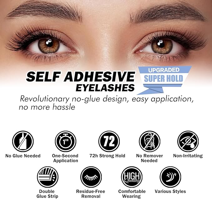 Self Adhesive Eyelashes Upgraded 156 PCS EASITENSION Clusters Kit Lash Clusters DIY Eyelashes Pre Glued No Glue Needed No Remover No residue