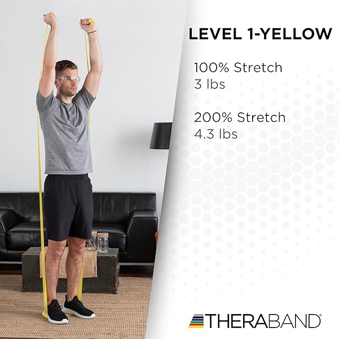 THERABAND Resistance Band, Special Heavy, 50-Yard Roll, Elastic Band for Exercise