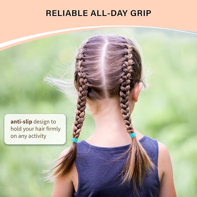 Youxuan Small Elastic Hair Ties, Soft, Stretchy, and Non-Damage Hair Bands, Multi-Color 100 Pcs Strong, Durable Mini Rubber Bands for Toddlers, Girls and Women