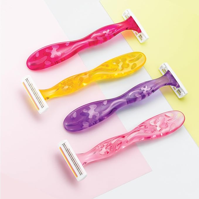 BIC Soleil Simply Smooth Women's Disposable Razors, 3 Blades With Moisture Strip For a Silky Smooth Shave, 8 Piece Razor Set (Pack of 2)