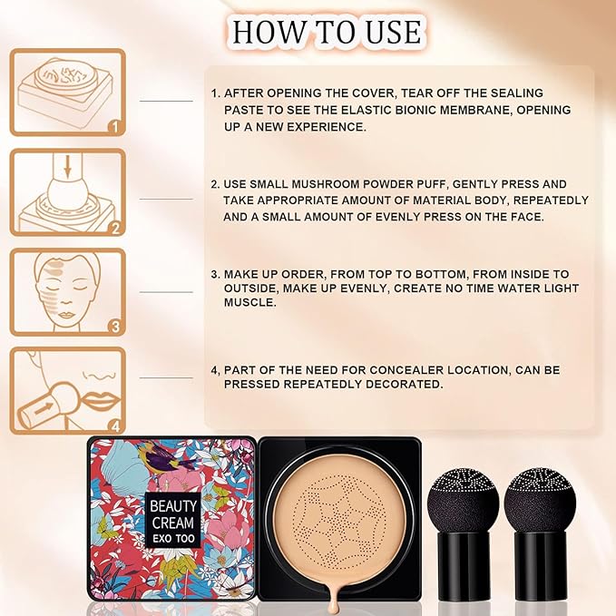 Beauty Cream EXO TOO Foundation, Beauty Cream Makeup Head Sponges
