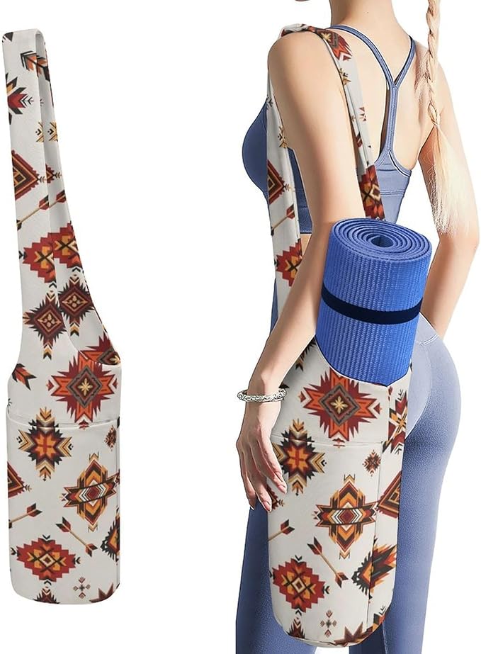 Portable Single Shoulder Yoga Mat Bag Carrier with Pocket Spacious Storage for Yoga Gym Fitness