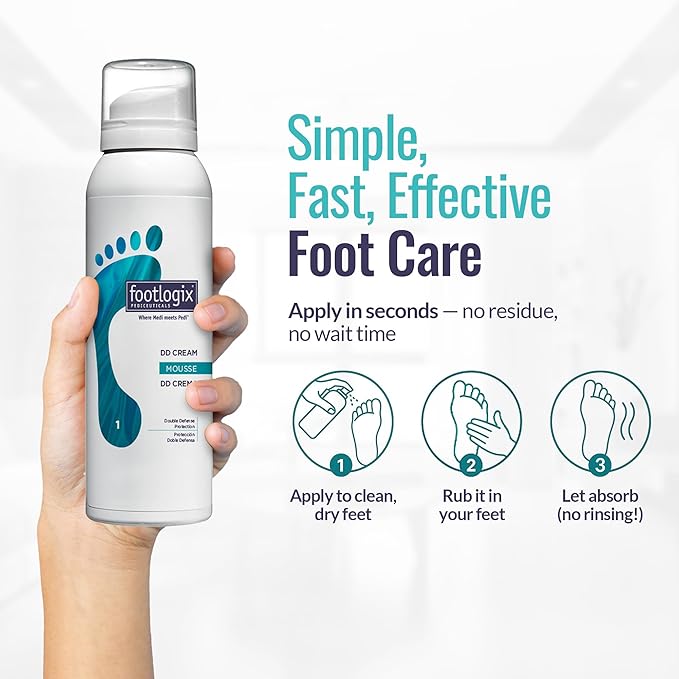 FOOTLOGIX DD Cream Mousse, White, 4.23 Ounce