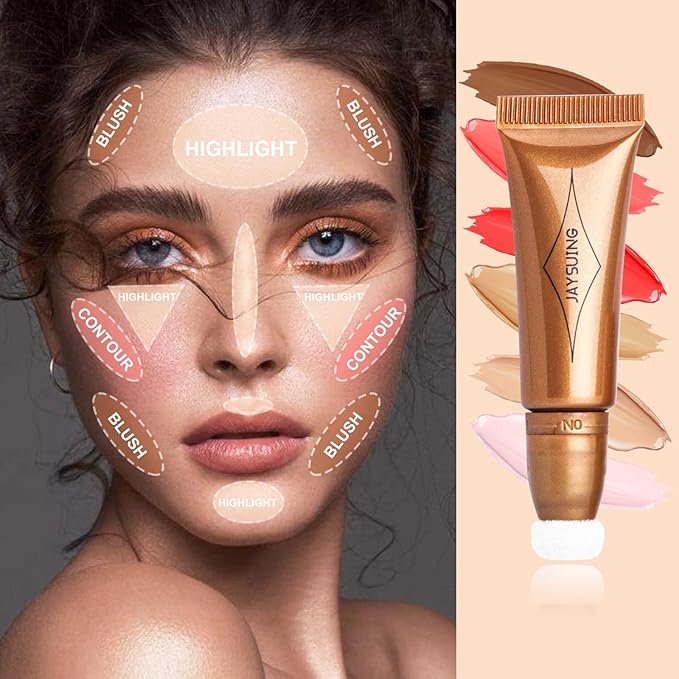 Bronzer Stick Cream Contour Stick Liquid Contour Wand Gold Highlighter)