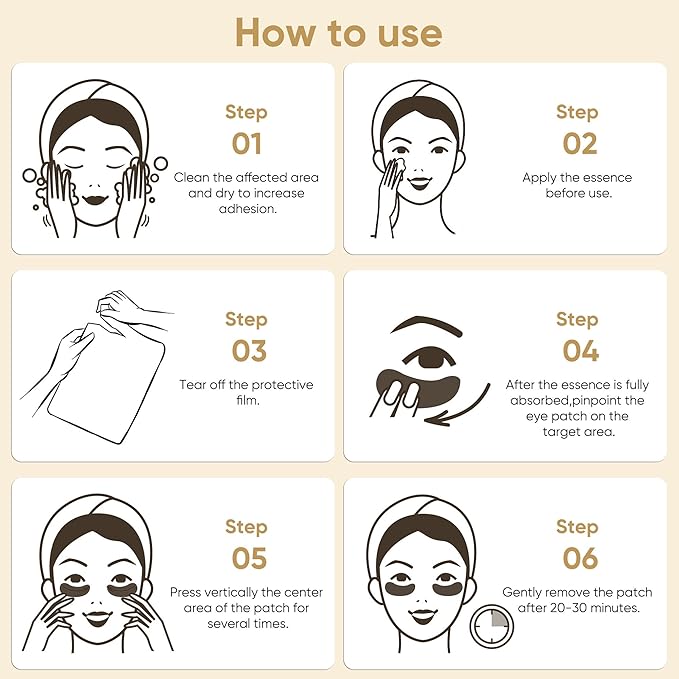 20pcs/10pairs under eye patches gold