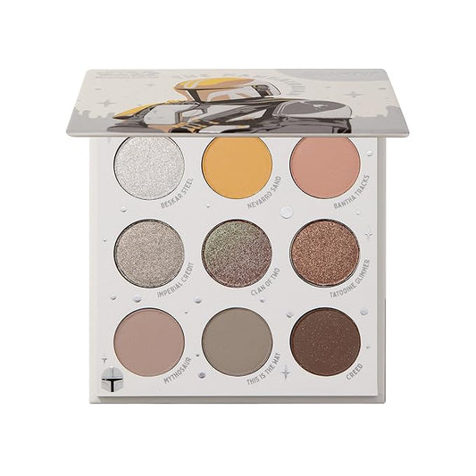 ColourPop x Star Wars Eyeshadow Palette - Eye Makeup Palette with Matte, Metallic, Matte Sparkle & Glitter Finishes - High-Pigment Eye Makeup with a Long-Wearing Formula - The Mandalorian (0.3 oz)