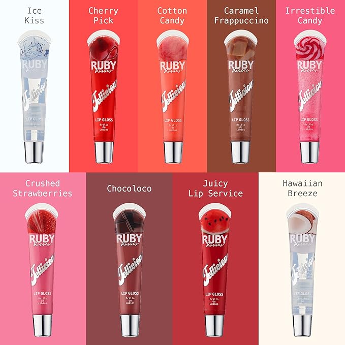 Ruby Kisses Jellicious Mouth Watering Lip Gloss (JLG01 & JLG03 & JLG13) Long Lasting Shine